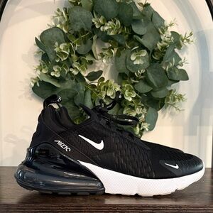 Nike Black and White Air Max 270 Athletic Sneaker